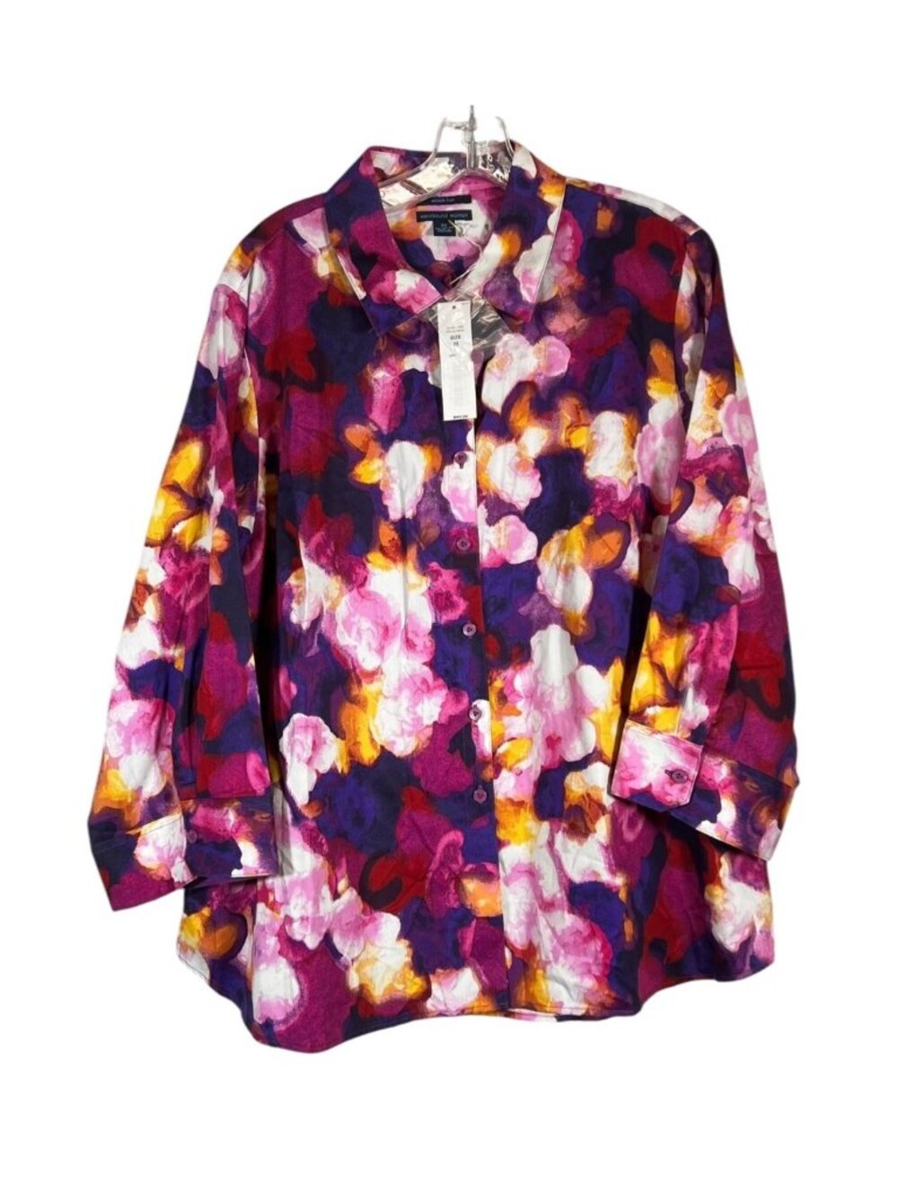Westbound Woman Purple Button-Front Shirt – Women’s Plus Size 2X – NWT $49